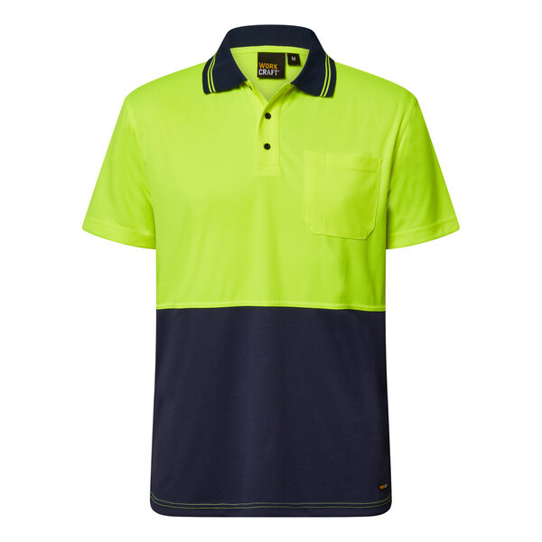 Hi Vis Two Tone Ss Polo Pocket (WSP201)