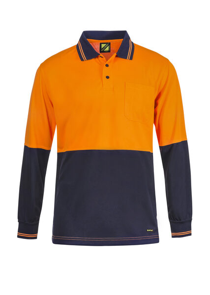 Hi Vis Two Tone Ls Polo Pocket (WSP202)