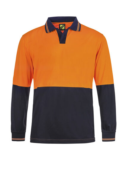 Hi Vi Two Tone Ls Laundry Polo (WSP206)
