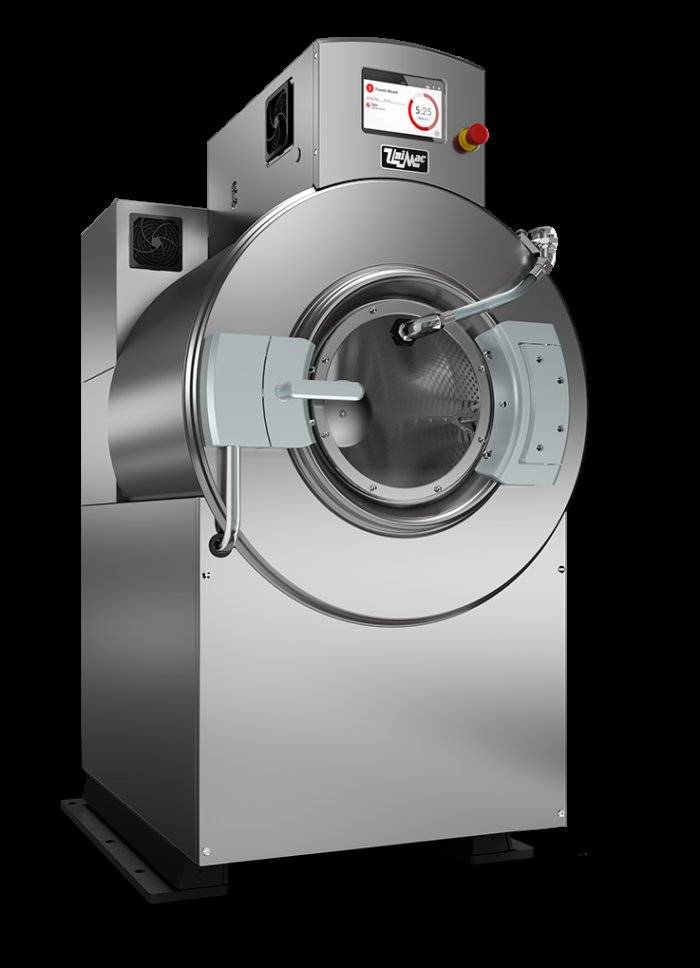 Commercial industrial washing machine — the standard PureGuard garments are specified for